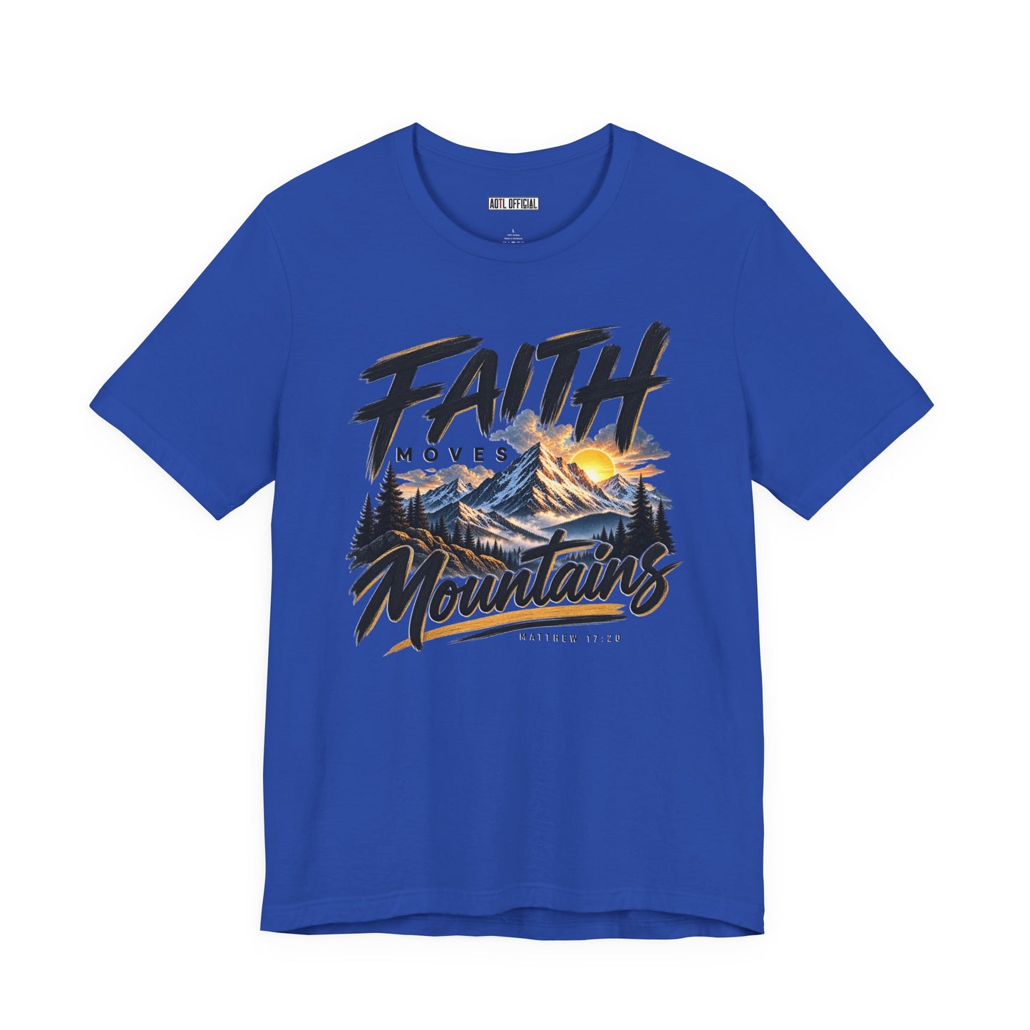 Faith Moves Mountains Christian T-shirt