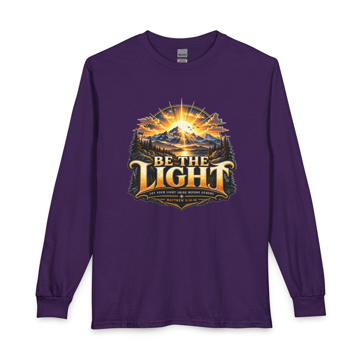 Be the Light – Matthew 5:14-16 Christian Mountain Design Long Sleeve Shirt