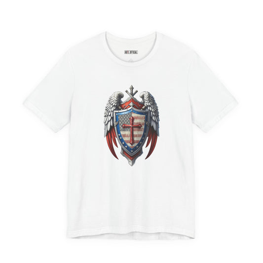 Winged Guardian Christian Patriotic Unisex Short Sleeve Tee