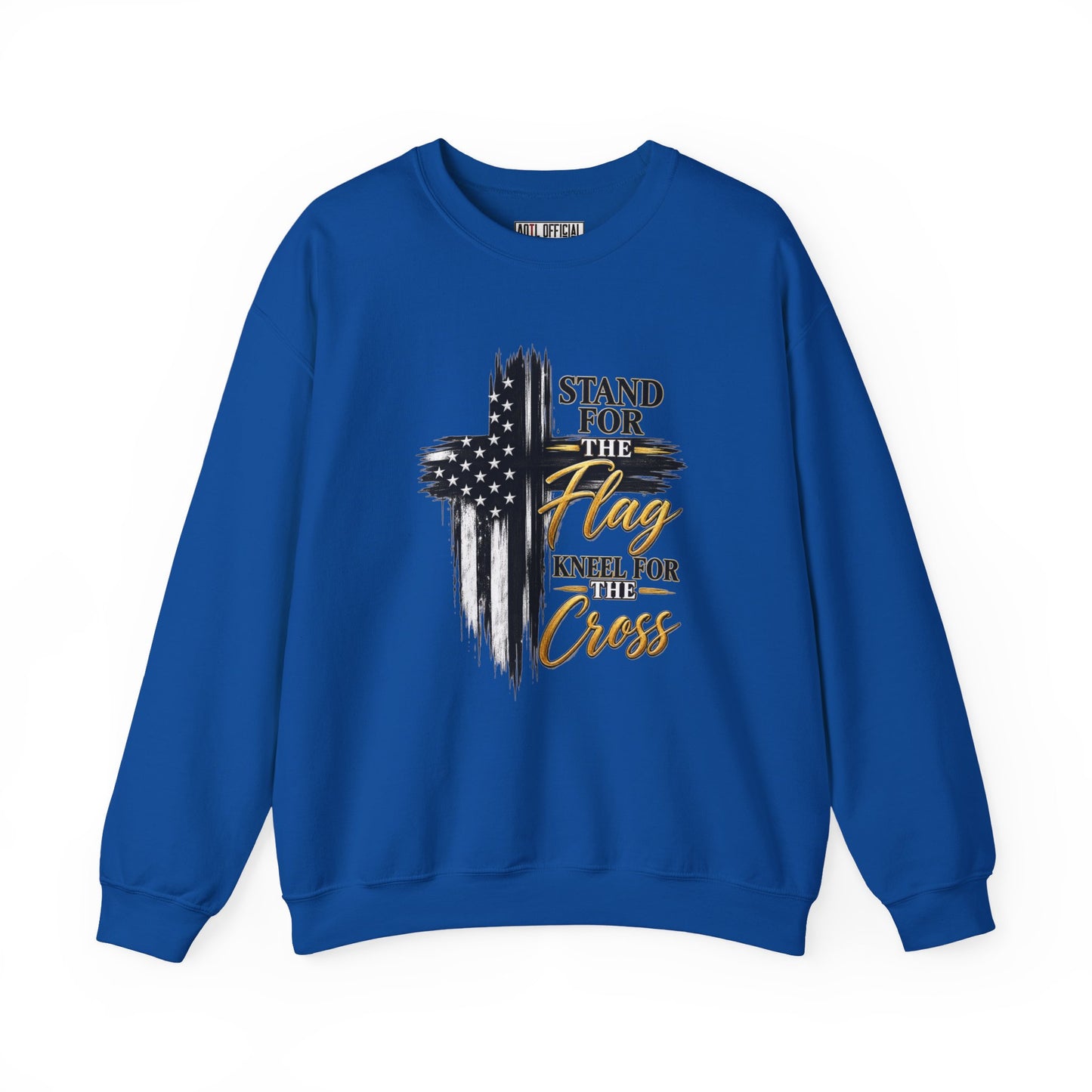 Stand for the Flag, Kneel for the Cross Christian Sweatshirt