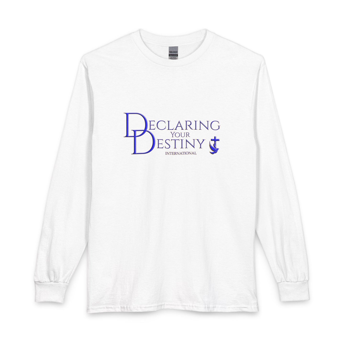 Declaring Your Destiny Blue and Gold logo Long Sleeve Shirt
