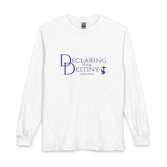 Declaring Your Destiny Blue and Gold logo Long Sleeve Shirt