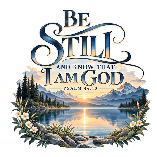 Be Still & Know – Psalm 46:10 Christian Mountain Design Long Sleeve Shirt