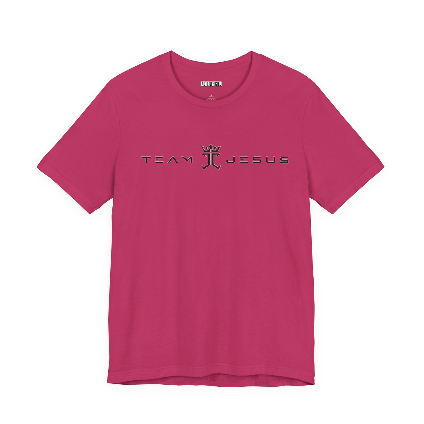 Team Jesus Modern Script, Undefeated Since 33 AD Unisex Short Sleeve Tee