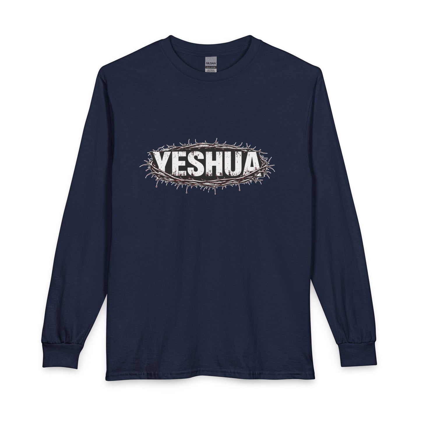 Yeshua Crown Of Thorns Christian Long Sleeve Shirt