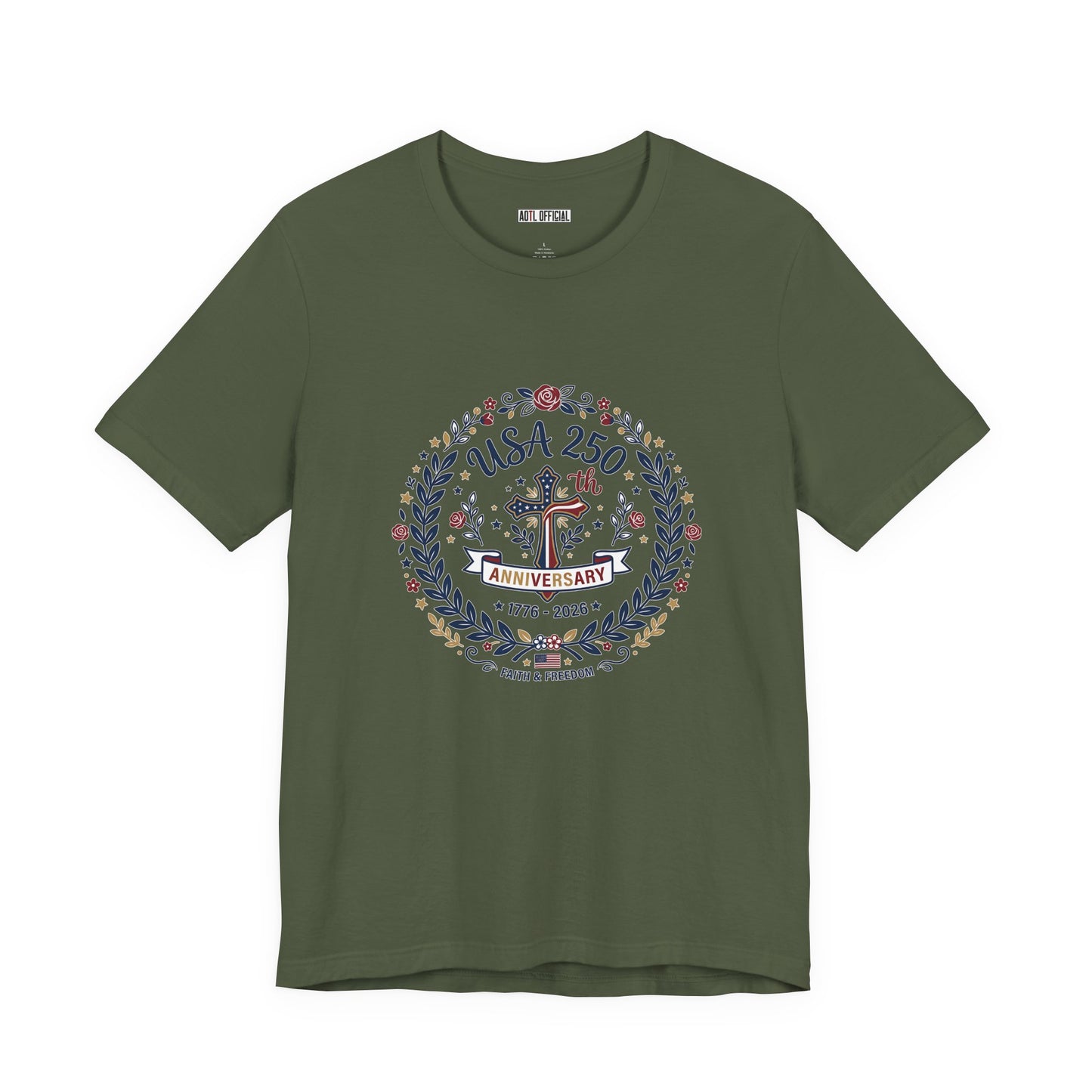 Ladies USA 250th Anniversary Classic Unisex Short Sleeve Tee
