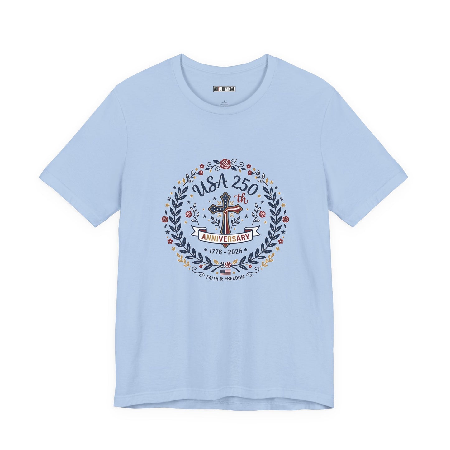Ladies USA 250th Anniversary Classic Unisex Short Sleeve Tee