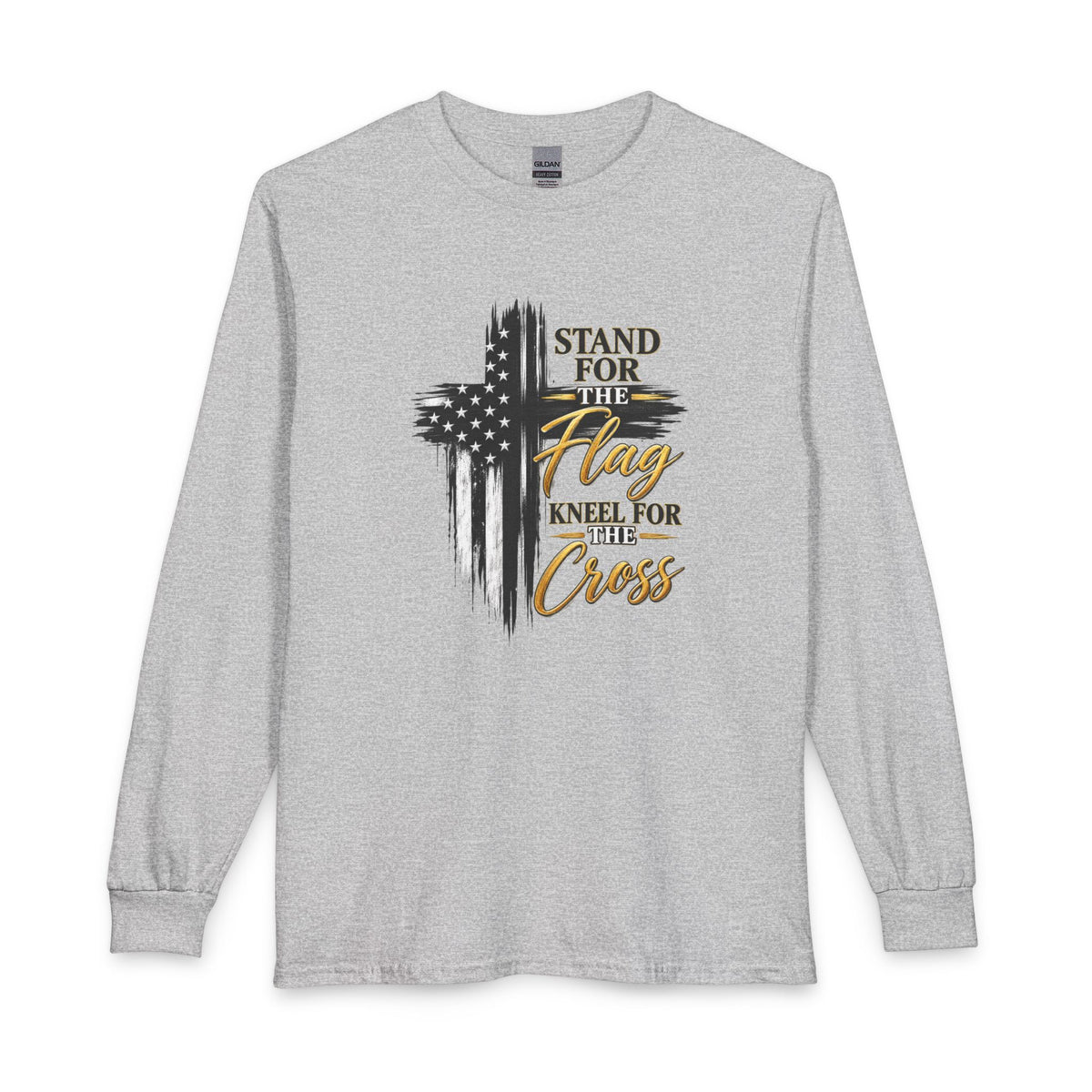 Stand for the Flag, Kneel for the Cross Christian Long Sleeve Shirt