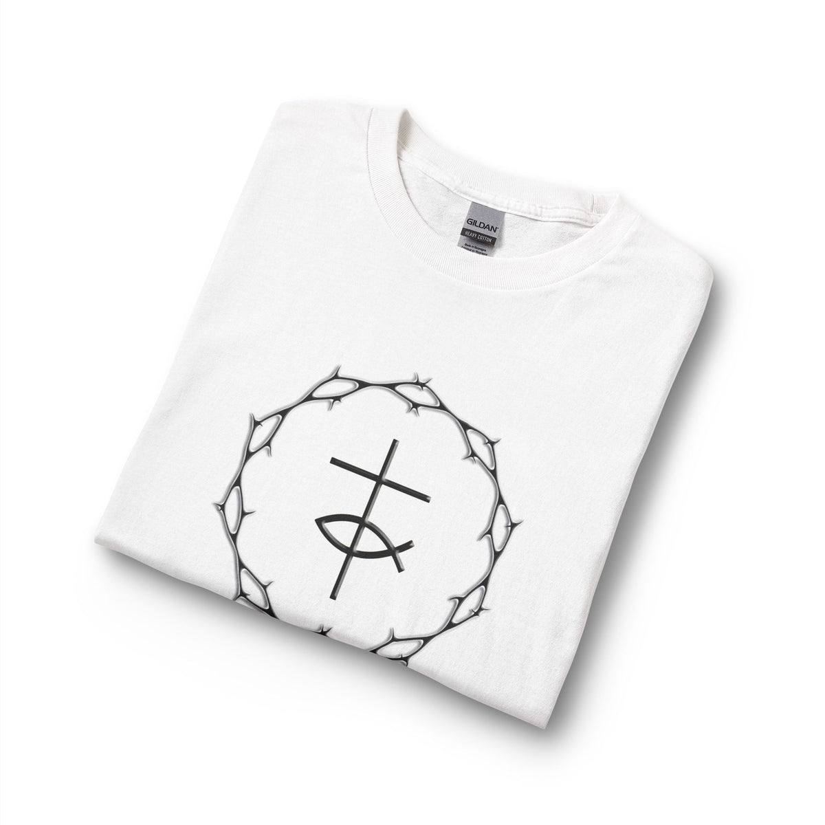 Circle of Thorns & Cross Christian Long Sleeve Shirt