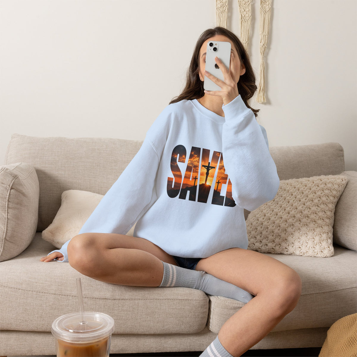 Saved — By the Cross Christian  Sweatshirt