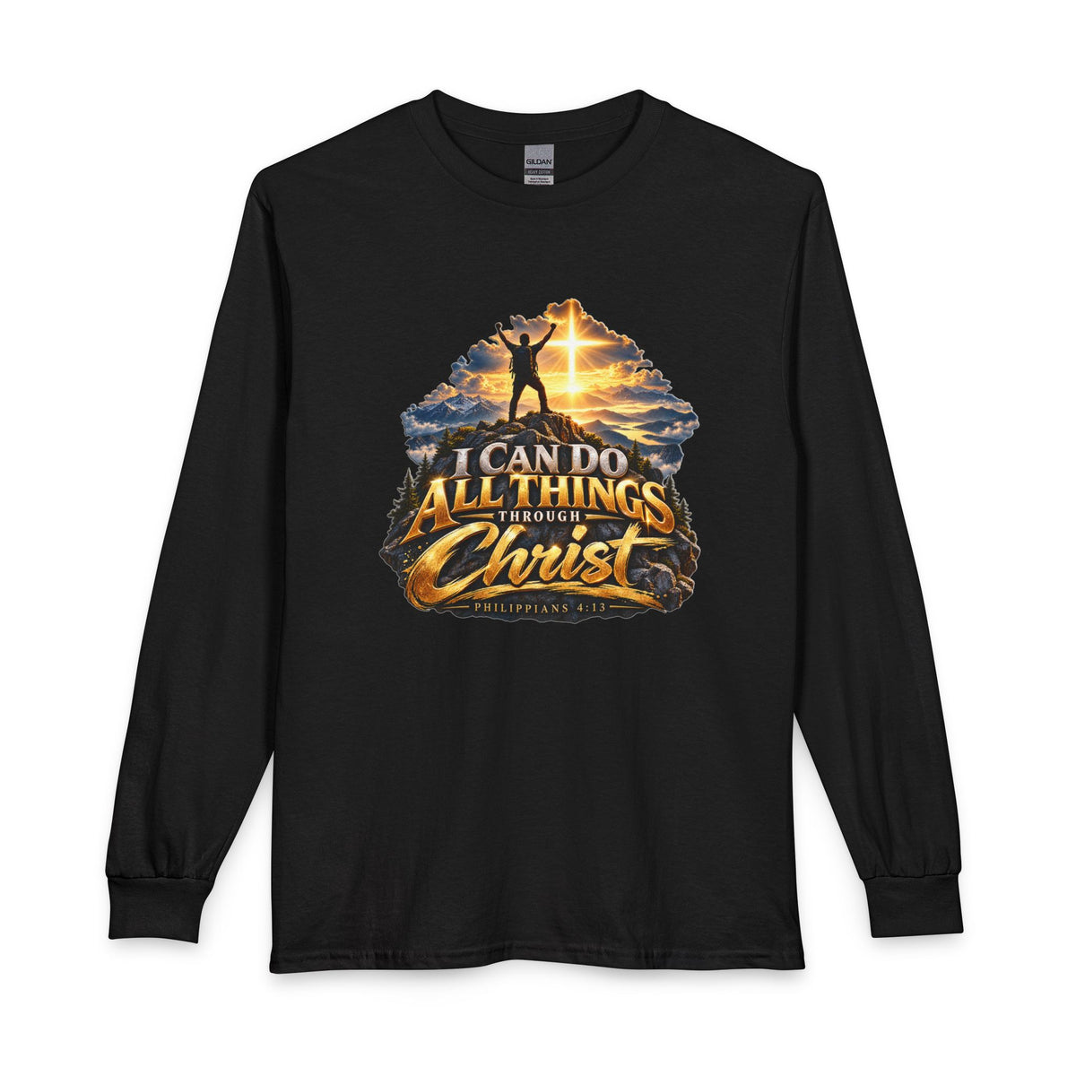 I Can Do All Things Through Christ – Philippians 4:13 Victory Design Christian Long Sleeve Shirt