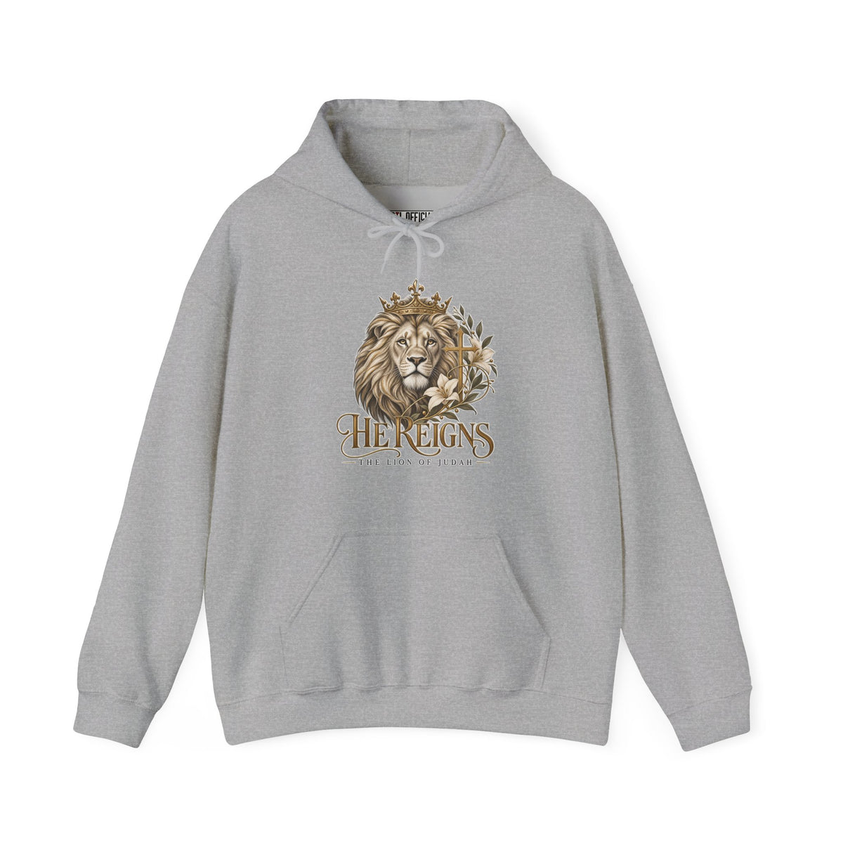 Lion of Judah — He Reigns Christian  Hoodie