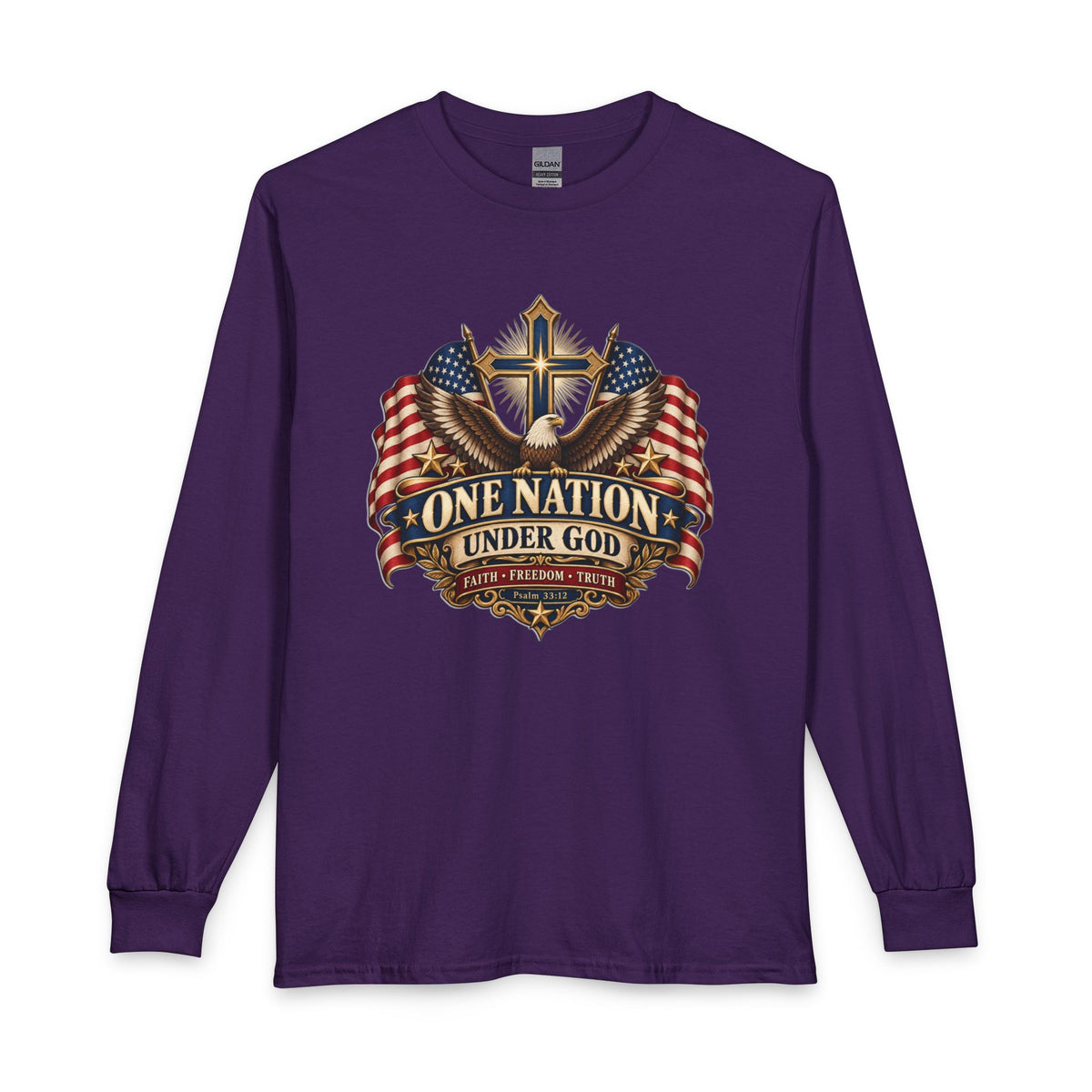 One Nation Under God — Faith, Freedom & Truth Christian Long Sleeve Shirt
