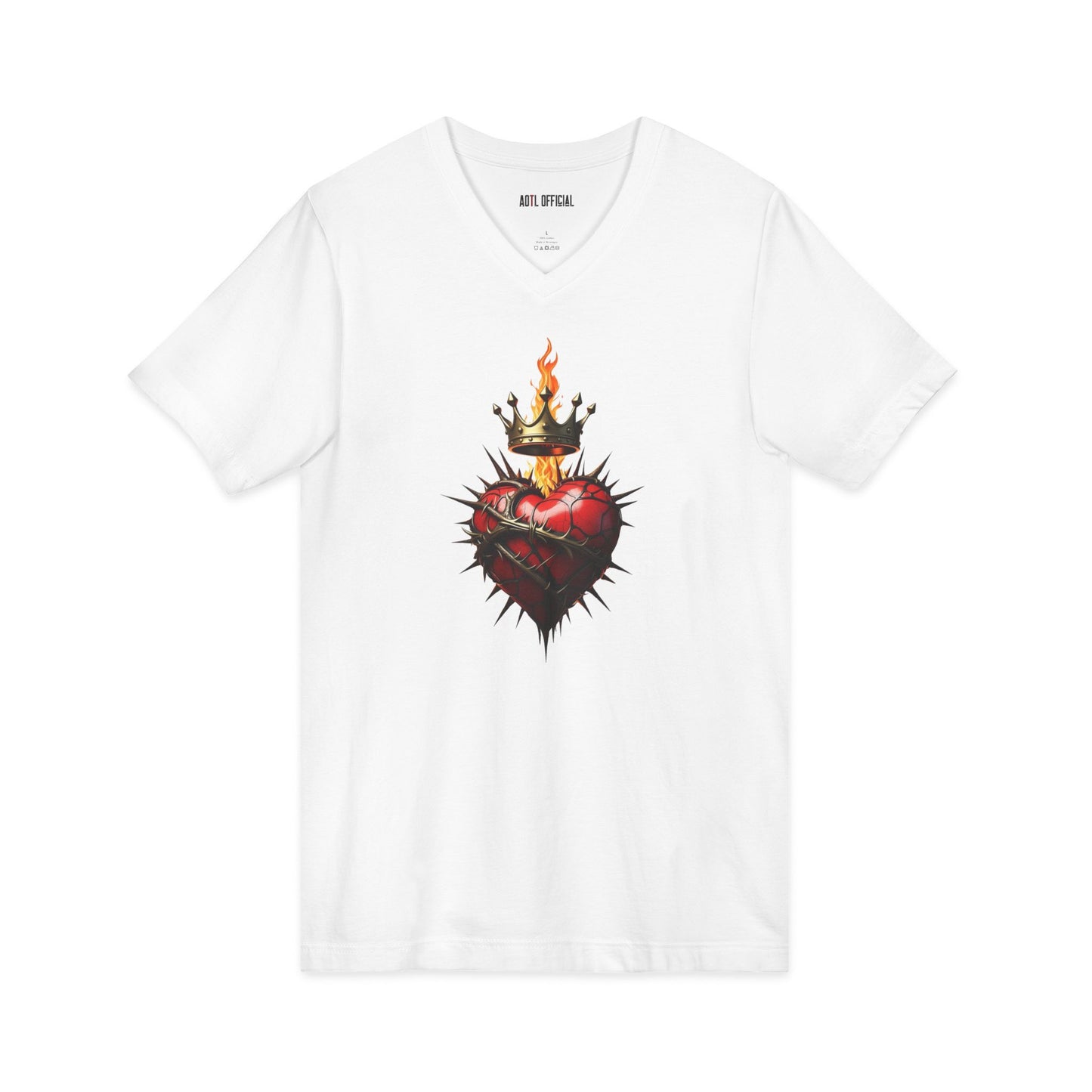 The Sacred Heart Of Jesus  V-Neck Tee