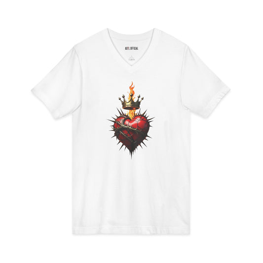 The Sacred Heart Of Jesus  V-Neck Tee