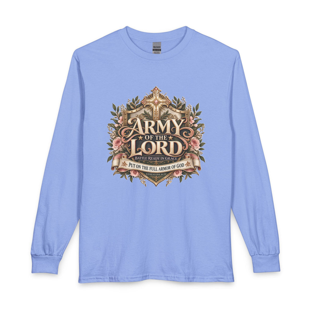 Army of the Lord — Battle Ready in Grace Christian Long Sleeve Shirt