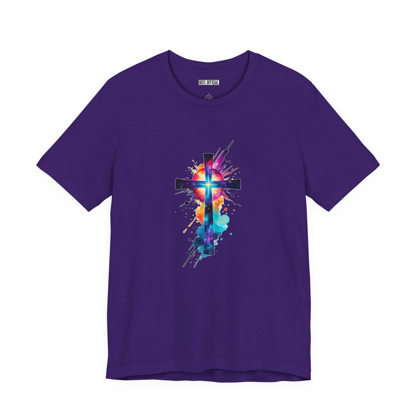 Cosmic Reverence Cross Christian Unisex Short Sleeve Tee