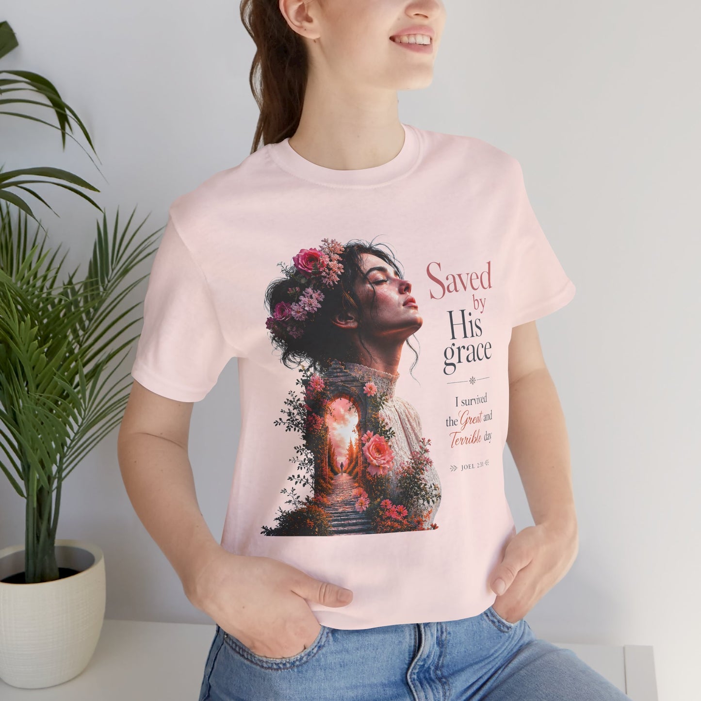 Pathway of Grace – I Survived the Great and Terrible Day (Joel 2:31) Unisex Short Sleeve Tee