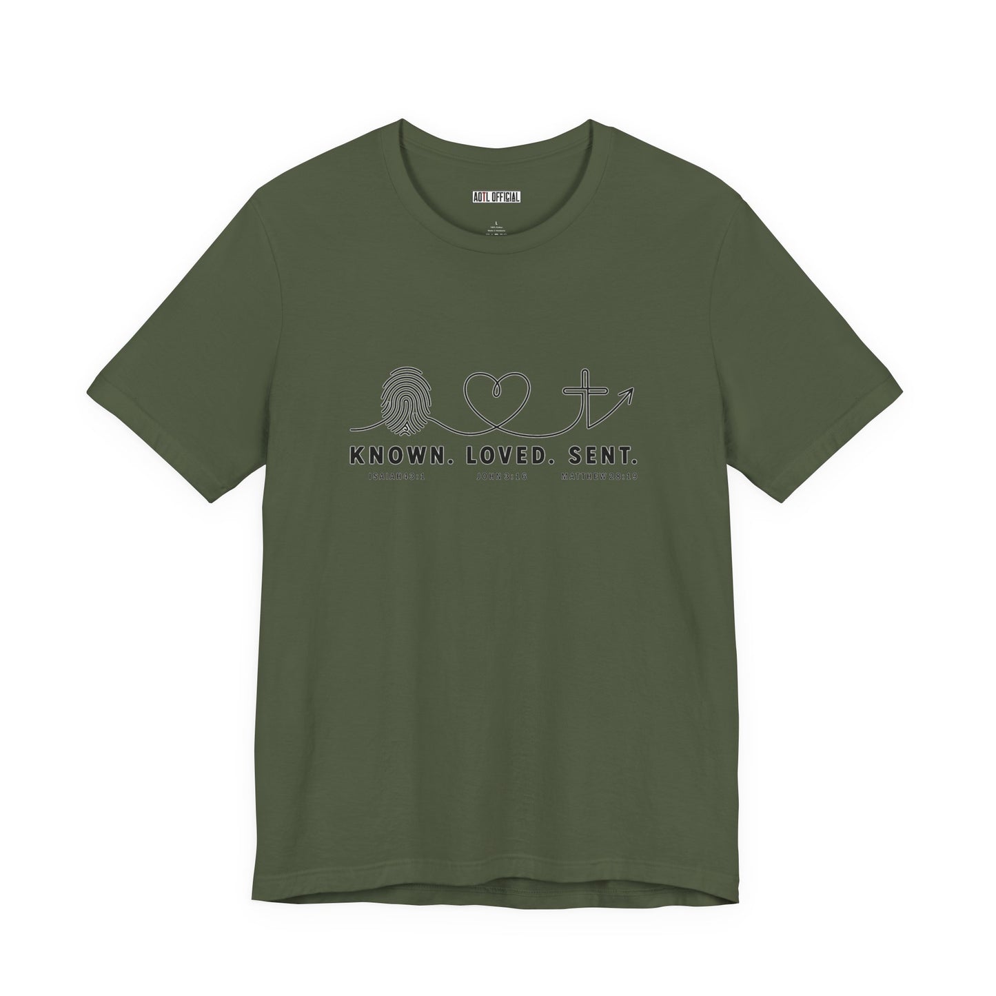 Known. Loved. Sent. Christian T-shirt