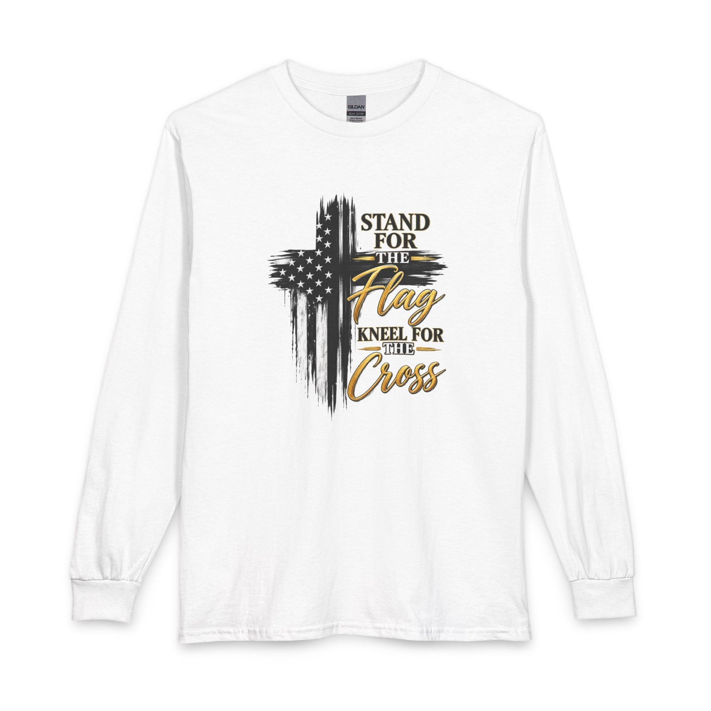 Stand for the Flag, Kneel for the Cross Christian Long Sleeve Shirt