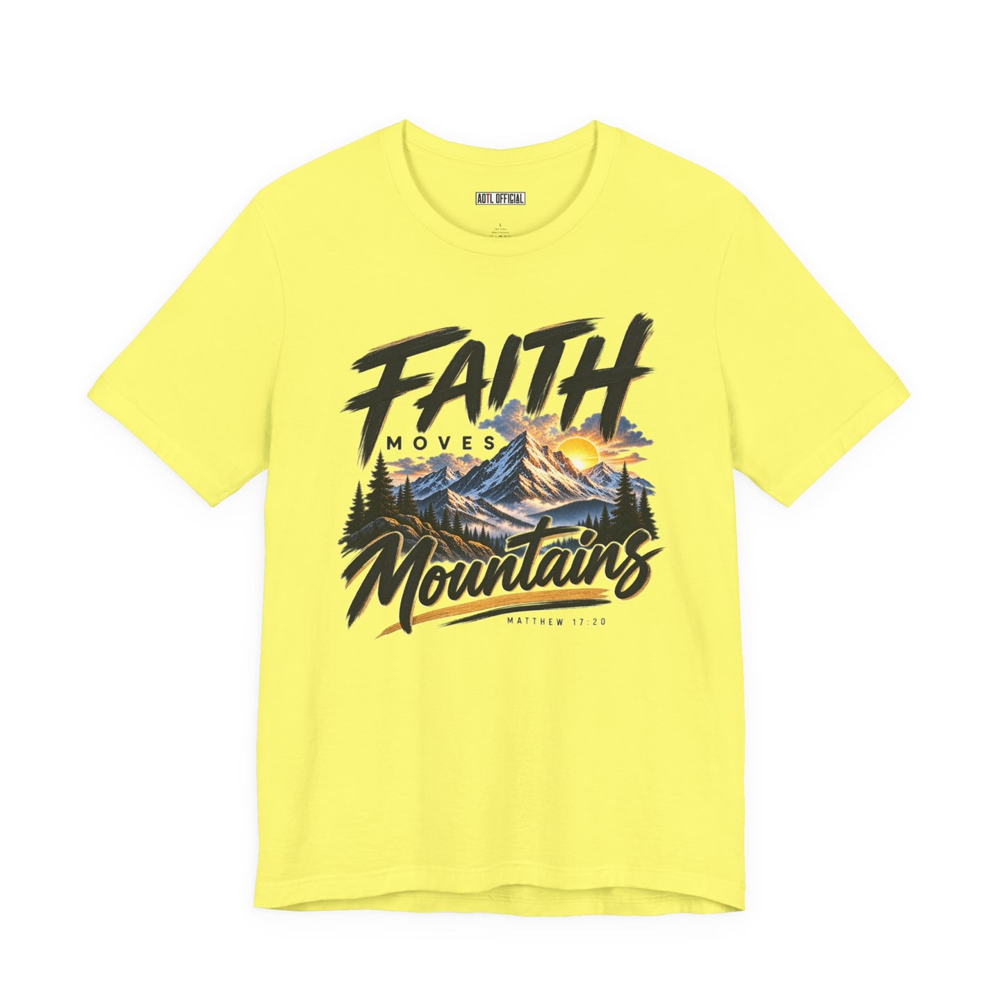 Faith Moves Mountains Christian T-shirt