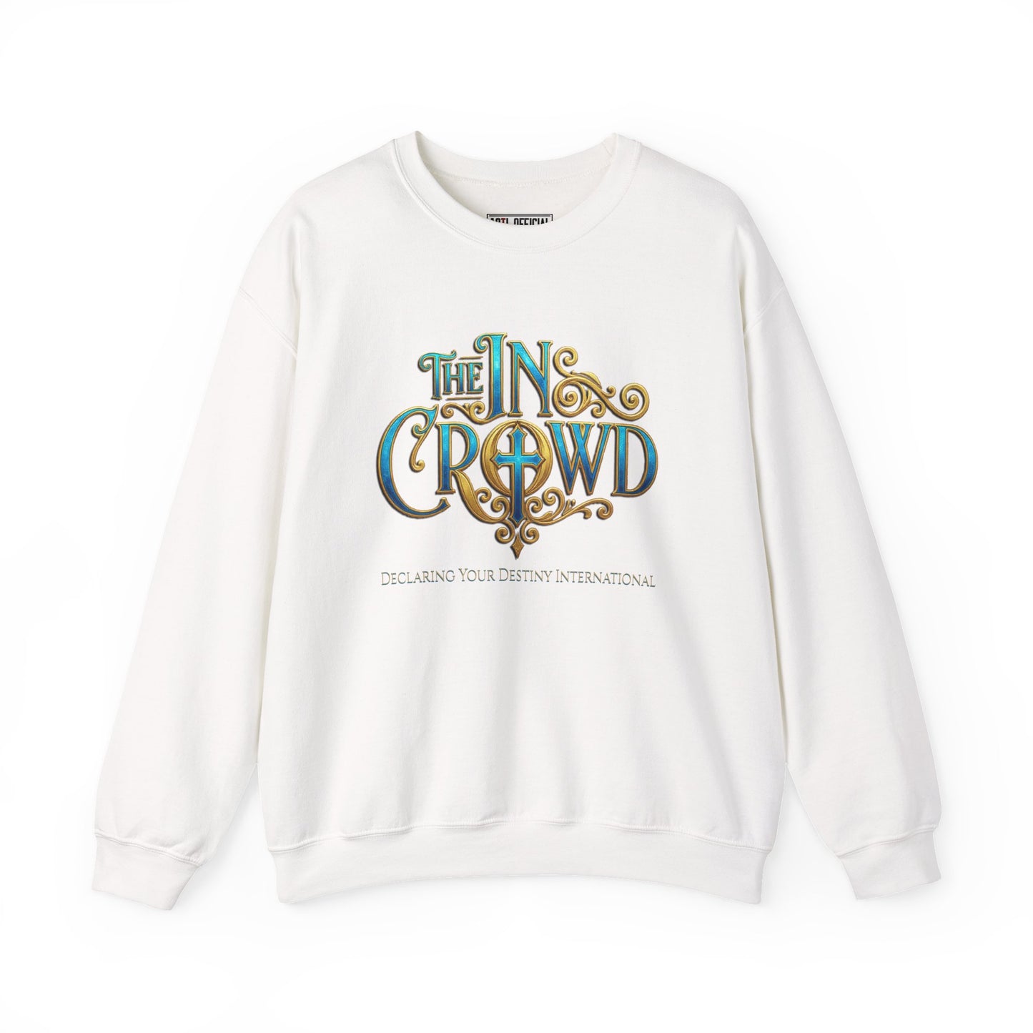Ornate The In Crowd Blue & Gold Unisex Heavy Blend™ Crewneck Sweatshirt