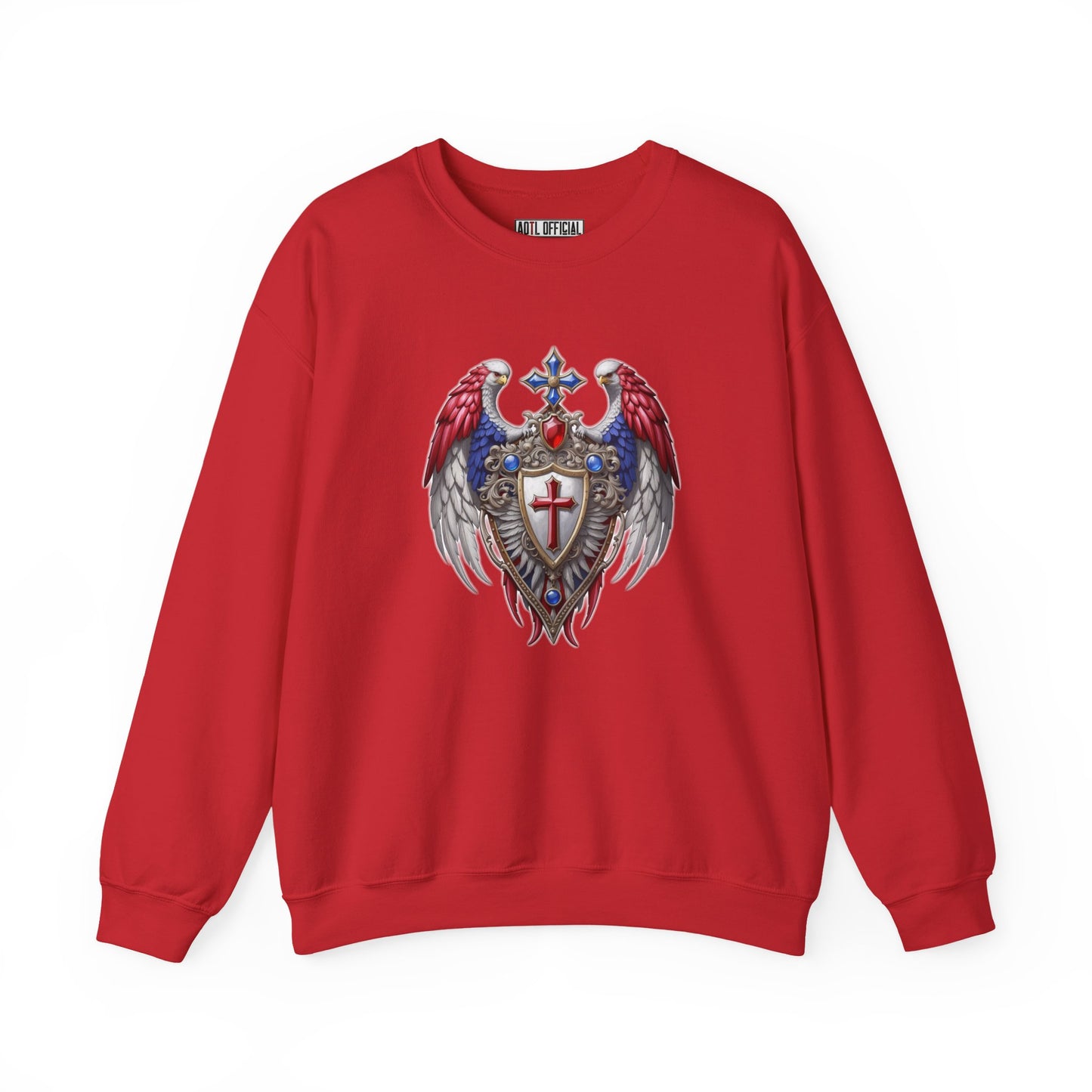 Winged Guardians of Faith Unisex Heavy Blend™ Crewneck Sweatshirt