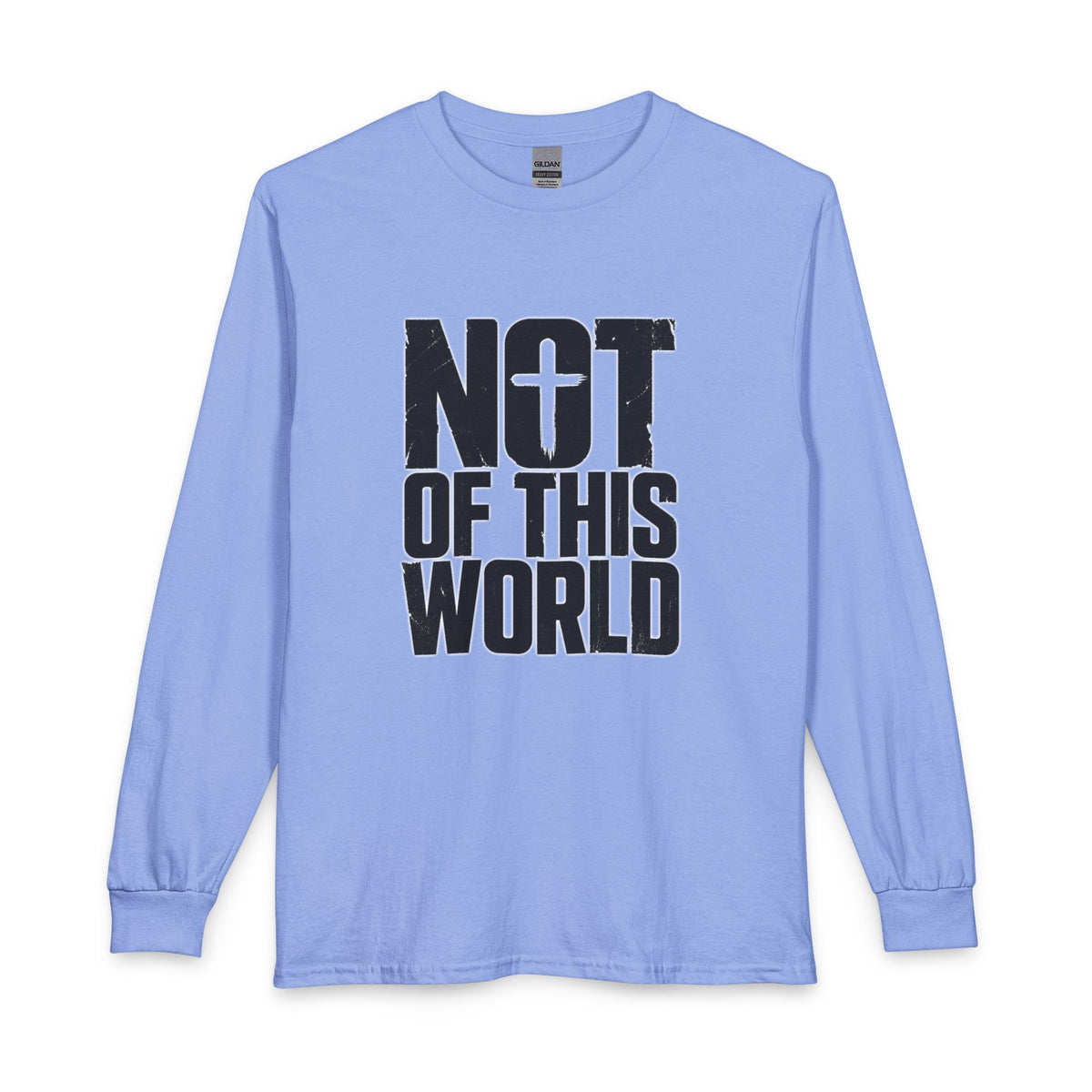 Not Of This World Black Text Christian Long Sleeve Shirt
