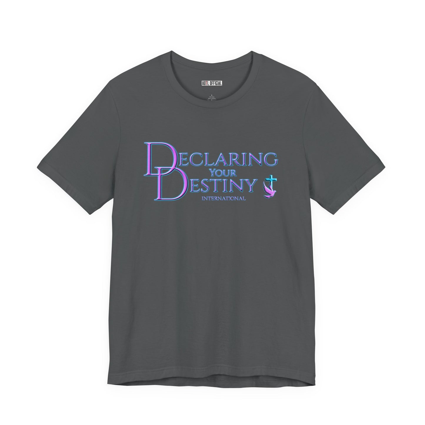 Declaring Your Destiny purple logo/Purple Lightning Alpha & Omega