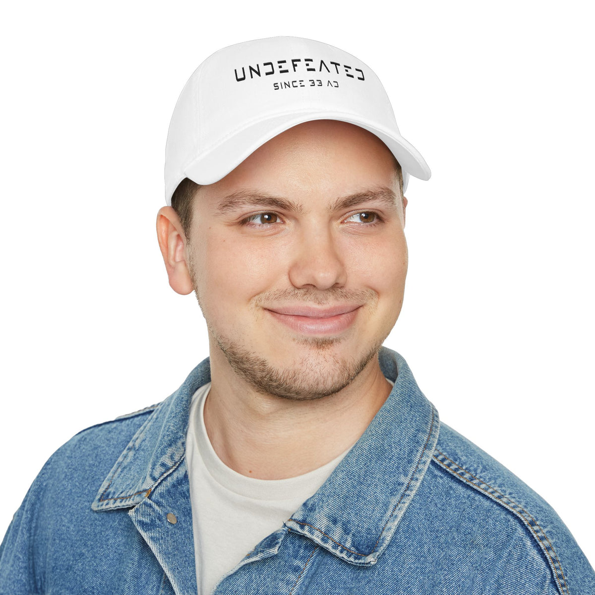 Undefeated Since 33 AD Modern Script Christian Cap