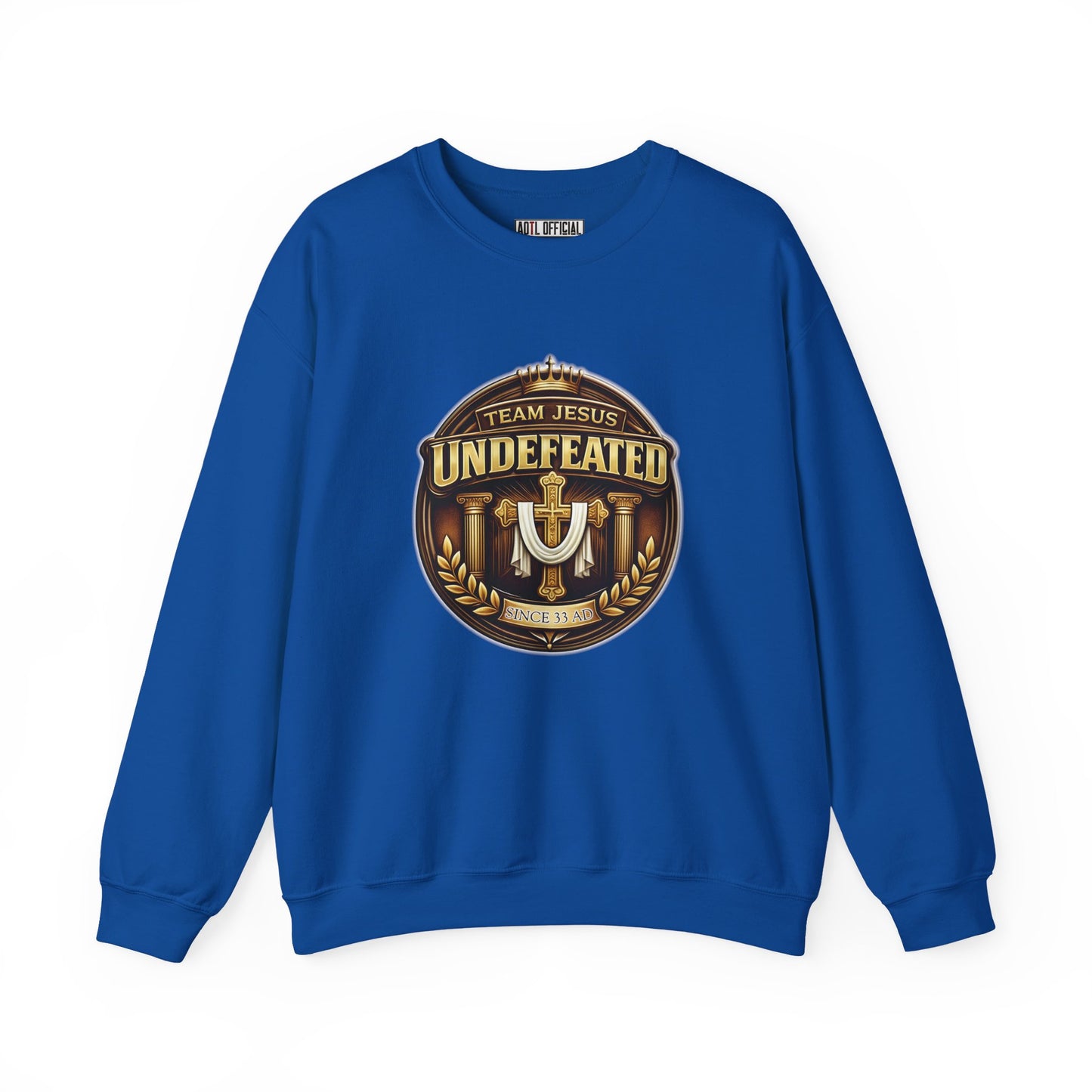 Team Jesus, Undefeated Since 33 AD Heavy Blend™ Crewneck Sweatshirt