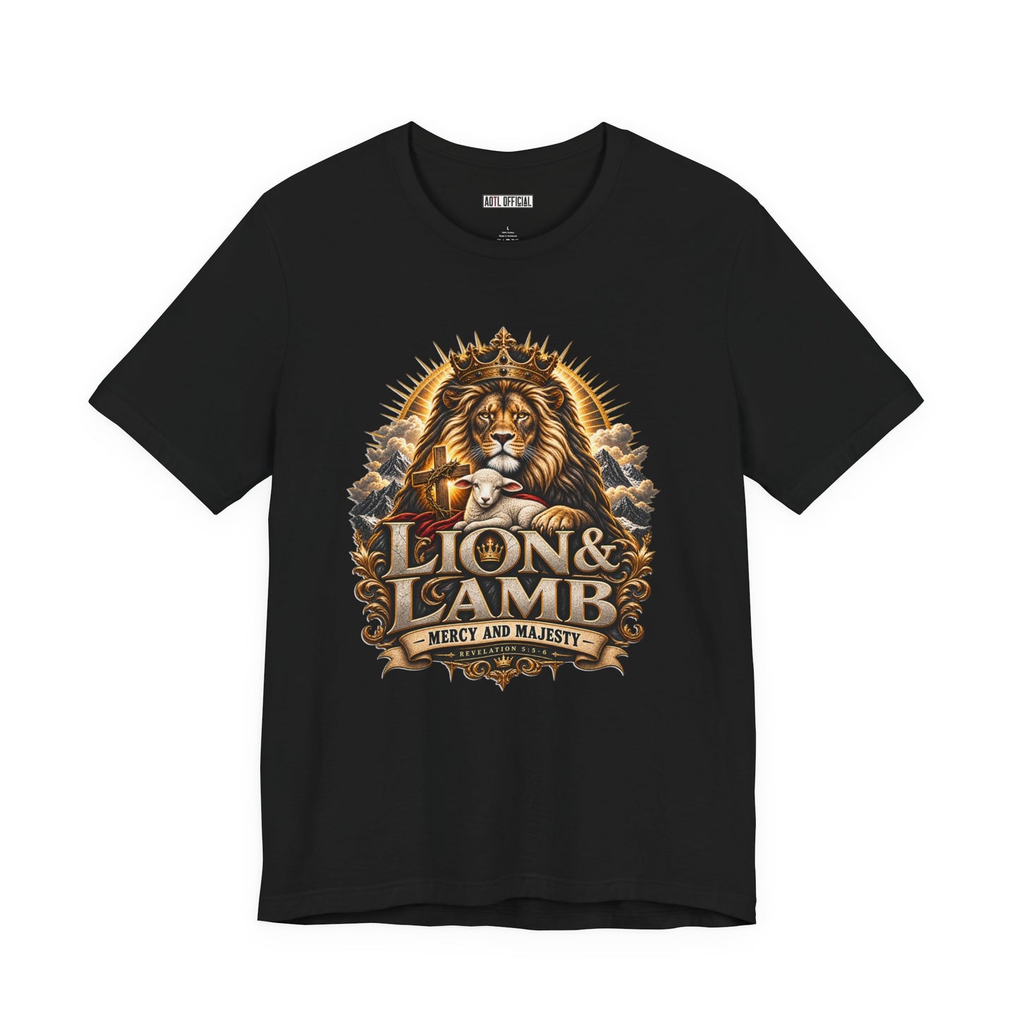 Lion & Lamb – Mercy and Majesty Christian T-shirt