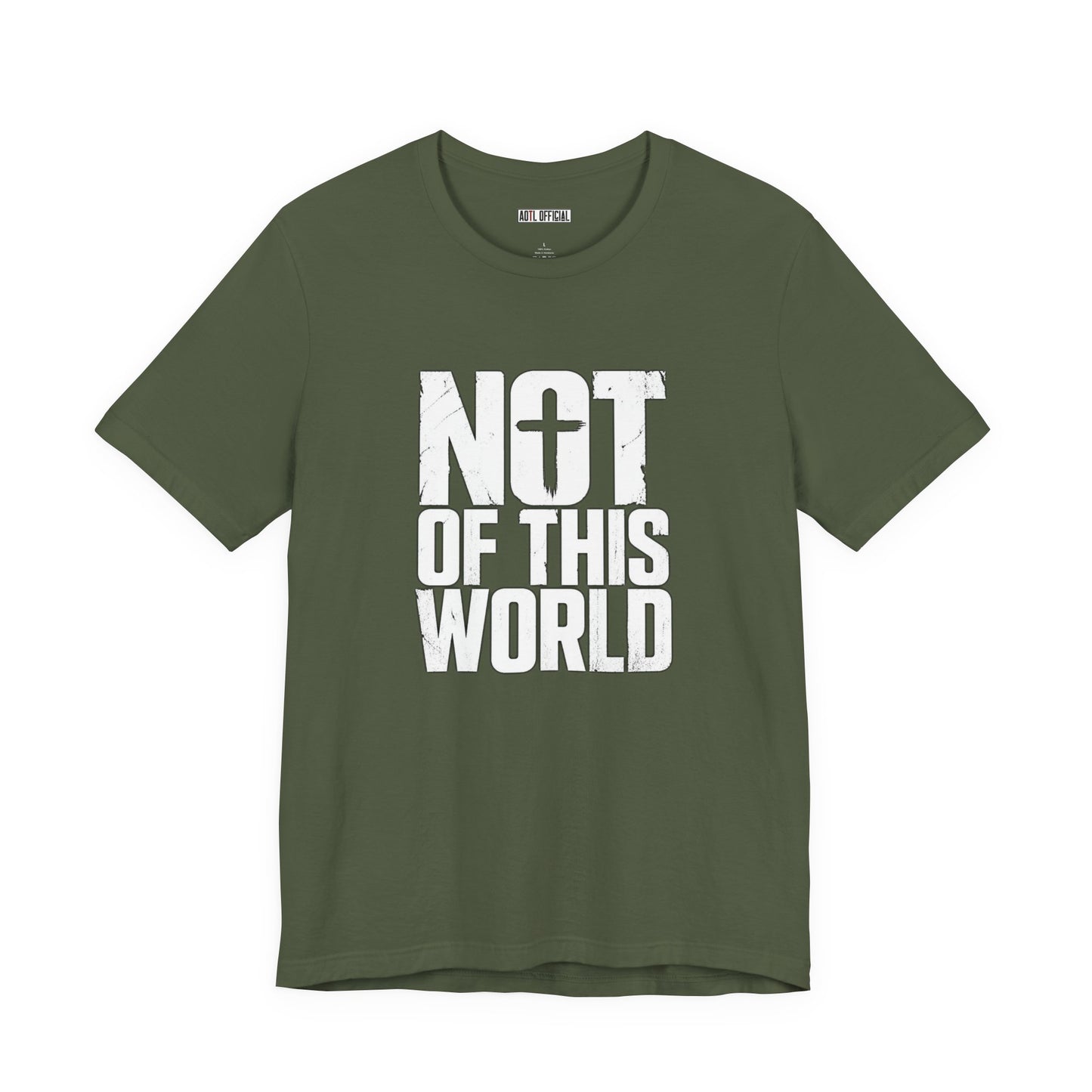 Not Of This World White Text Christian T-Shirt