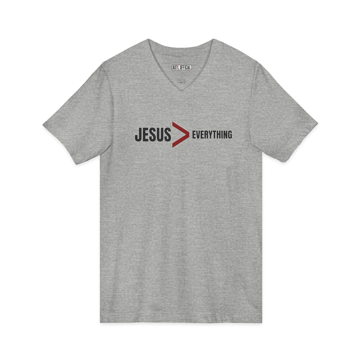 Jesus > Everything Christian V-Neck Tee
