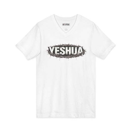 Yeshua Crown Of Thorns Christian V-neck t-shirt faith-inspired design
