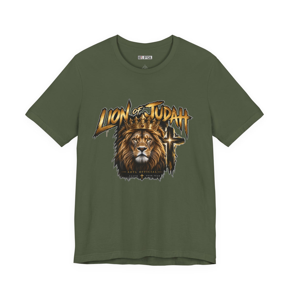 Lion of Judah — Faith Over Fear Christian T-shirt