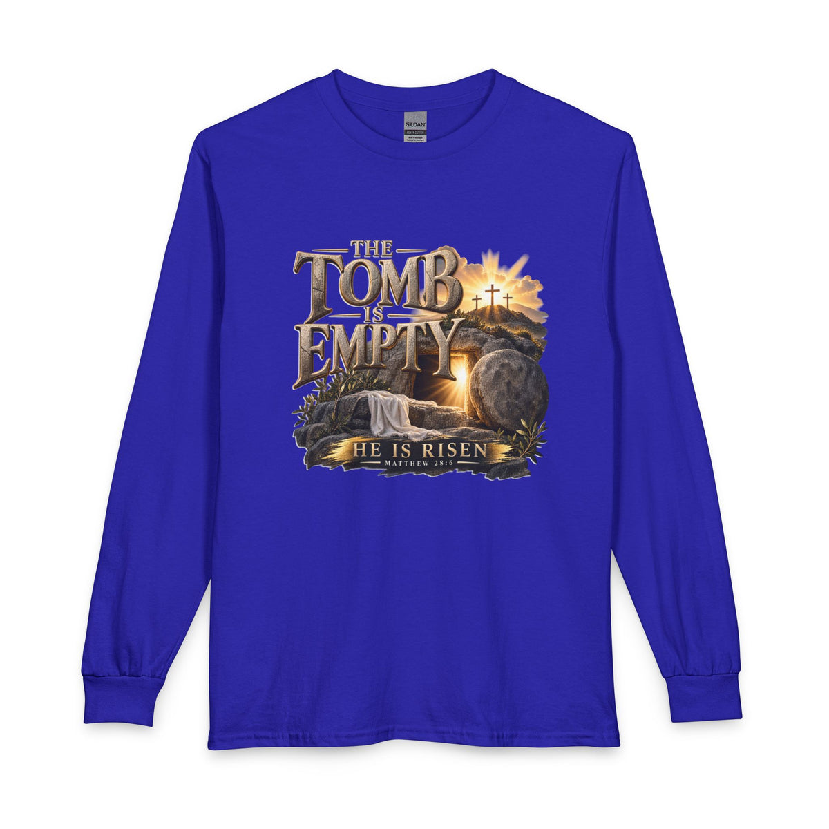 The Tomb Is Empty — Matthew 28:6 Christian Long Sleeve Shirt