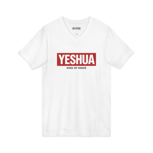 Yeshua King of Kings Christian V-neck t-shirt faith-inspired design
