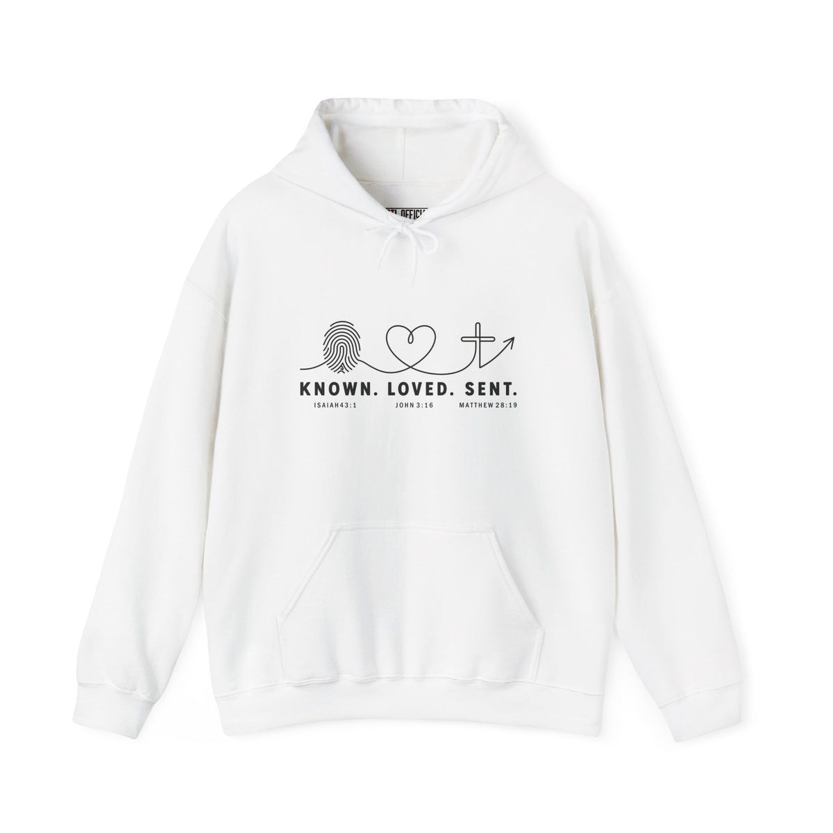 Shop the Known. Loved. Sent. Christian Hoodie. A simple yet powerful reminder of your identity and purpose in Christ. 