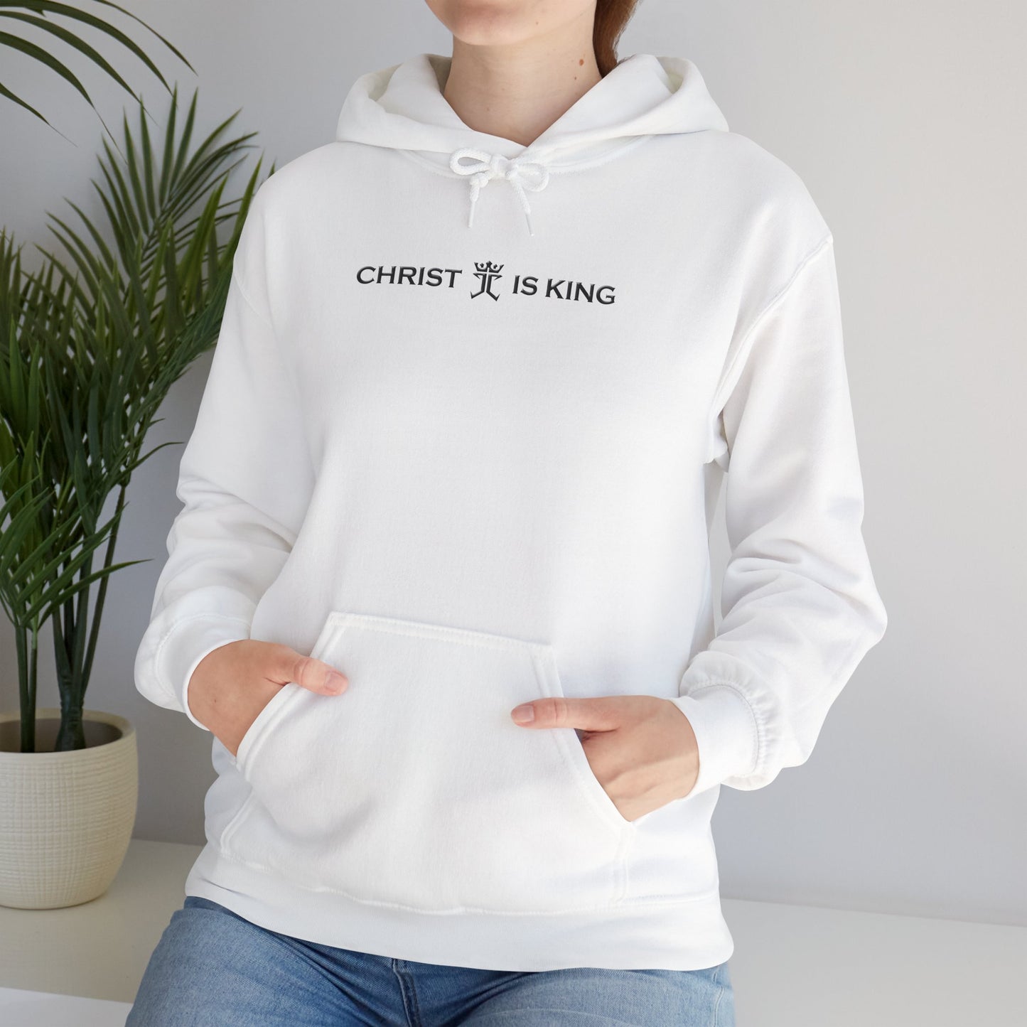 Christ is King featuring the Jesus Christ is King logo Unisex Heavy Blend™ Hooded Sweatshirt