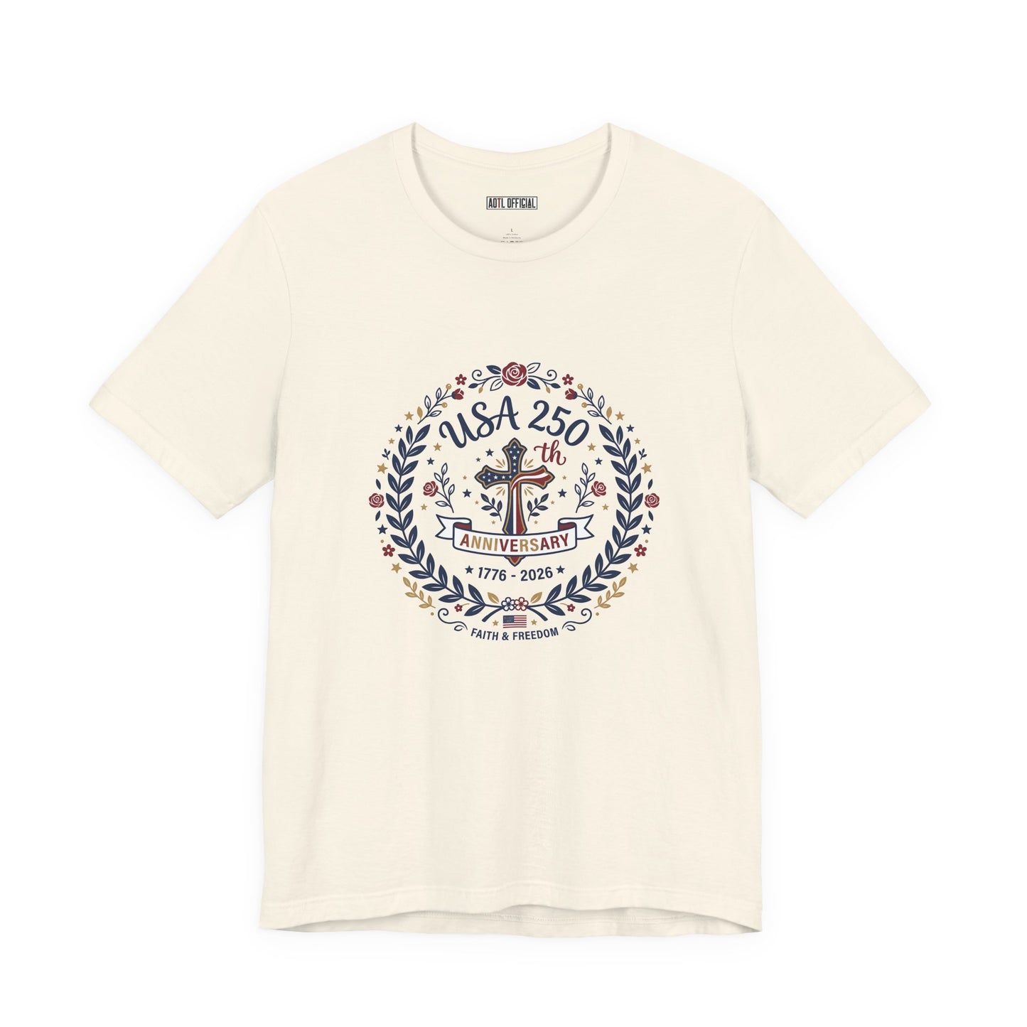 Ladies USA 250th Anniversary Classic Unisex Short Sleeve Tee