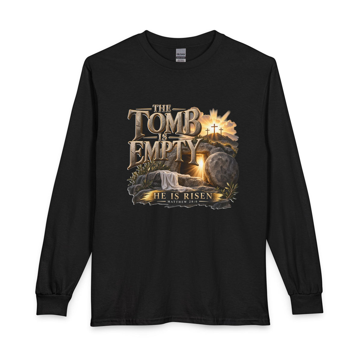 The Tomb Is Empty — Matthew 28:6 Christian Long Sleeve Shirt