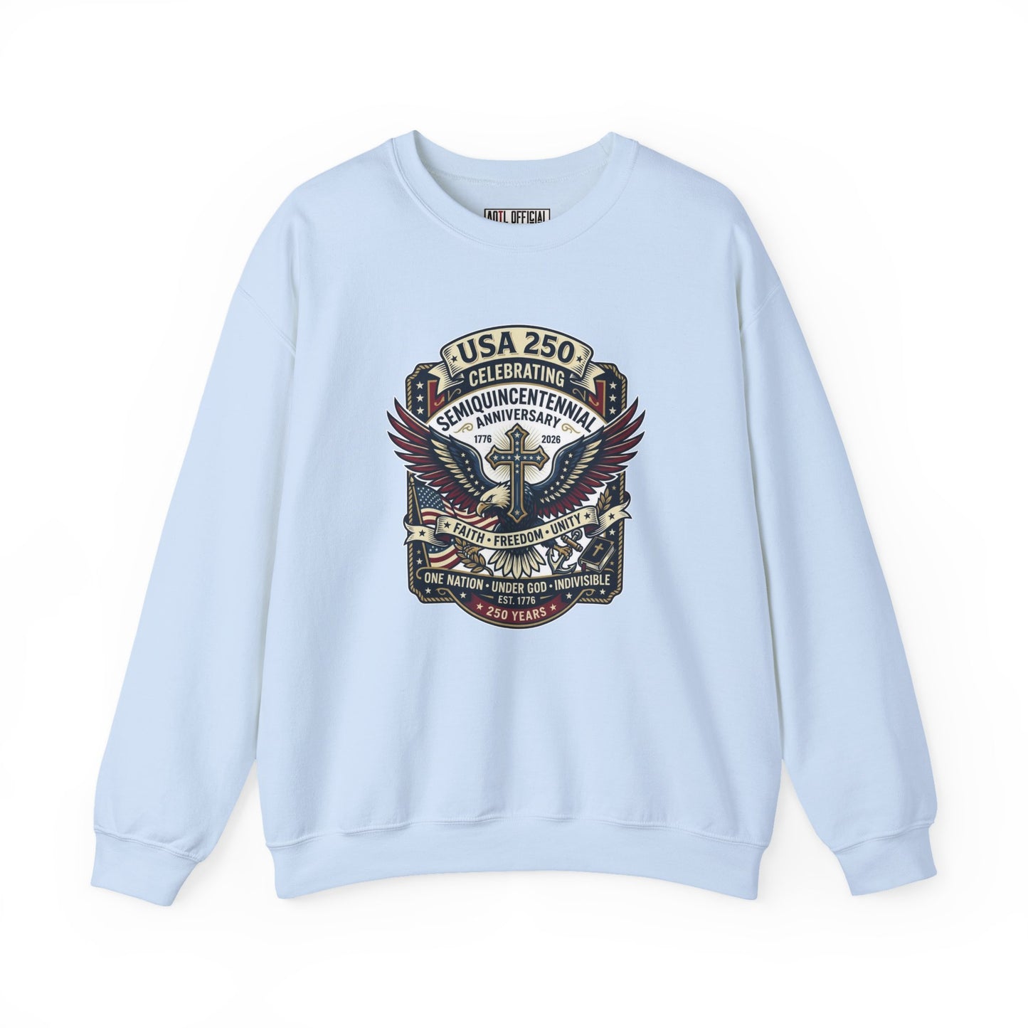 250 year Anniversary One Nation Under God V2 Christian Sweatshirt
