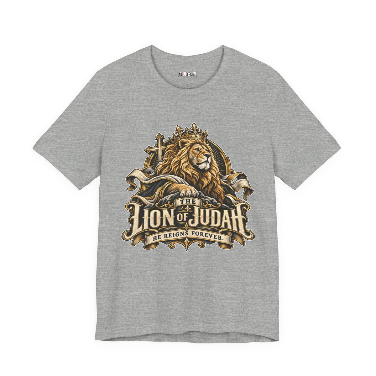 Lion of Judah — He Reigns Forever Christian T-shirt