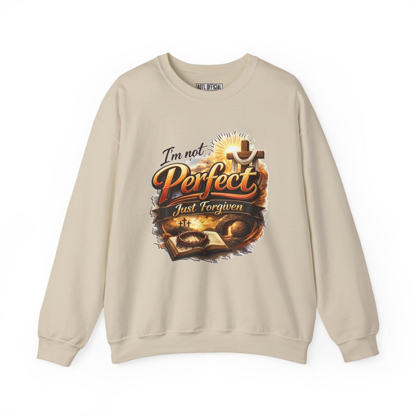 I'm Not Perfect, Just Forgiven  Version 2 Unisex Heavy Blend™ Crewneck Sweatshirt