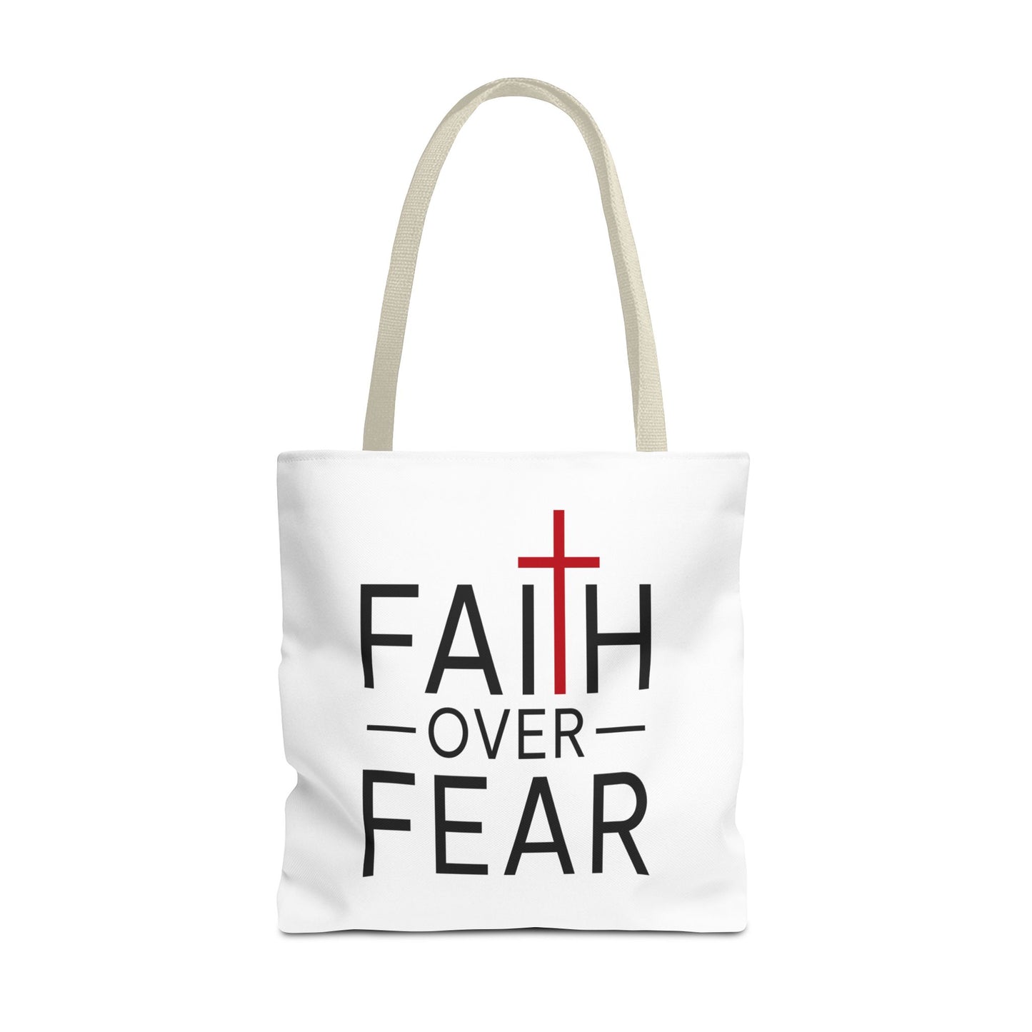 Faith Over Fear/ Team Jesus Christian Tote Bag