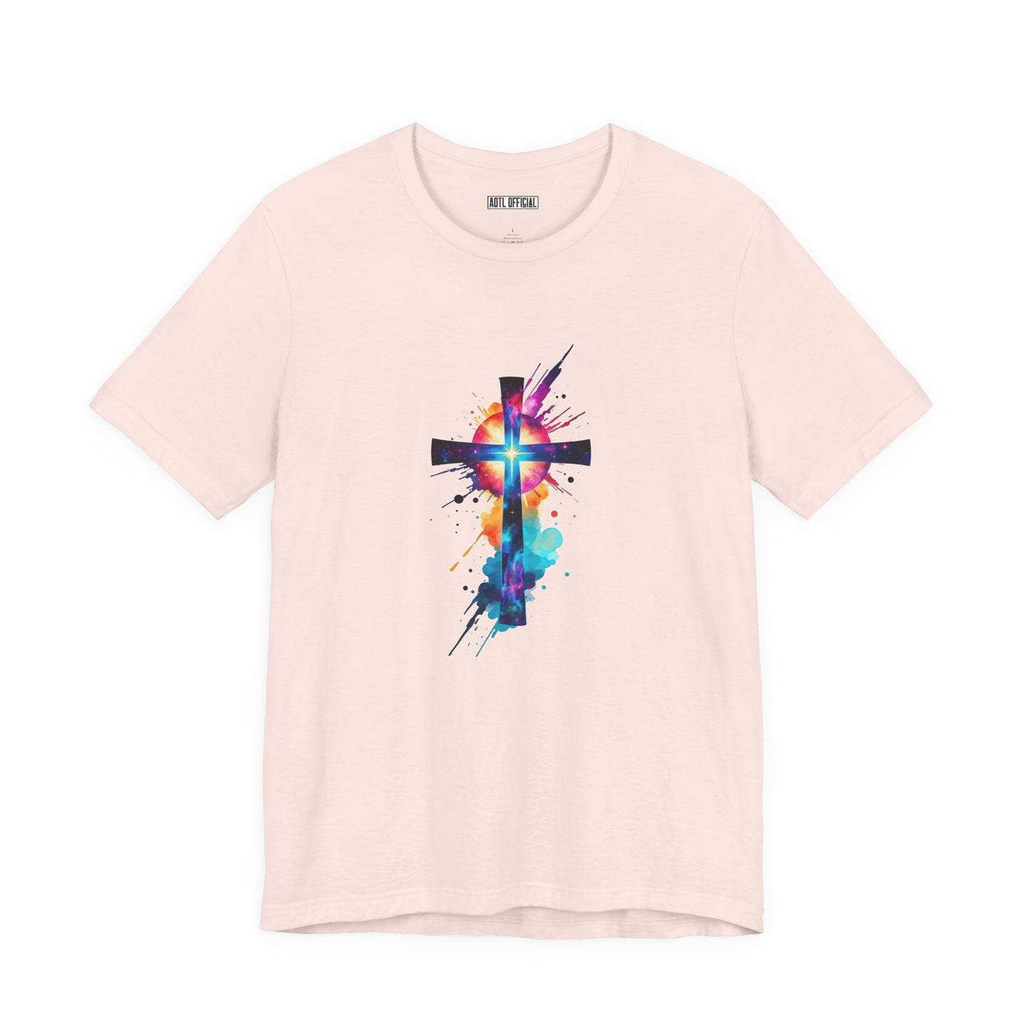 Cosmic Reverence Cross Christian Unisex Short Sleeve Tee