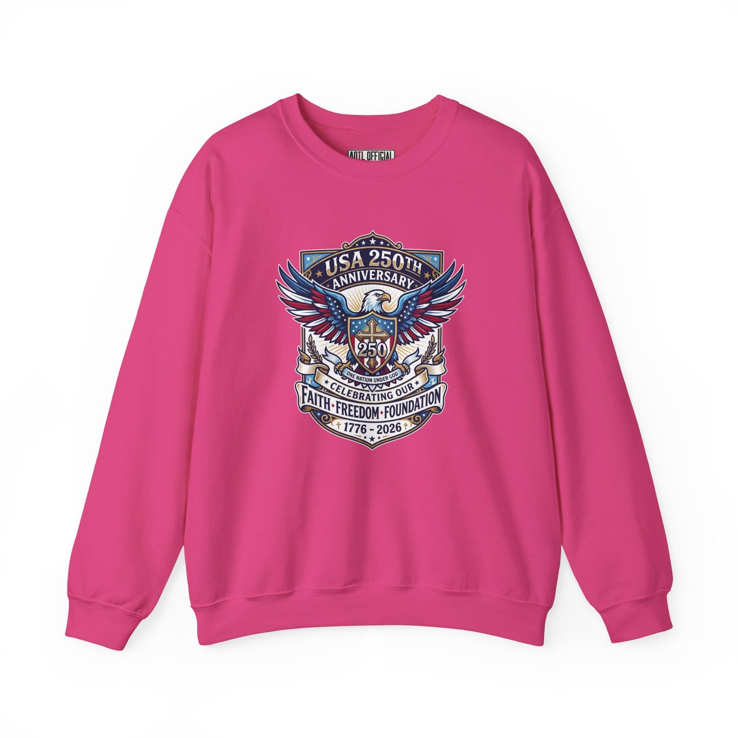250 Years One nation Under God  Unisex Heavy Blend™ Crewneck Sweatshirt