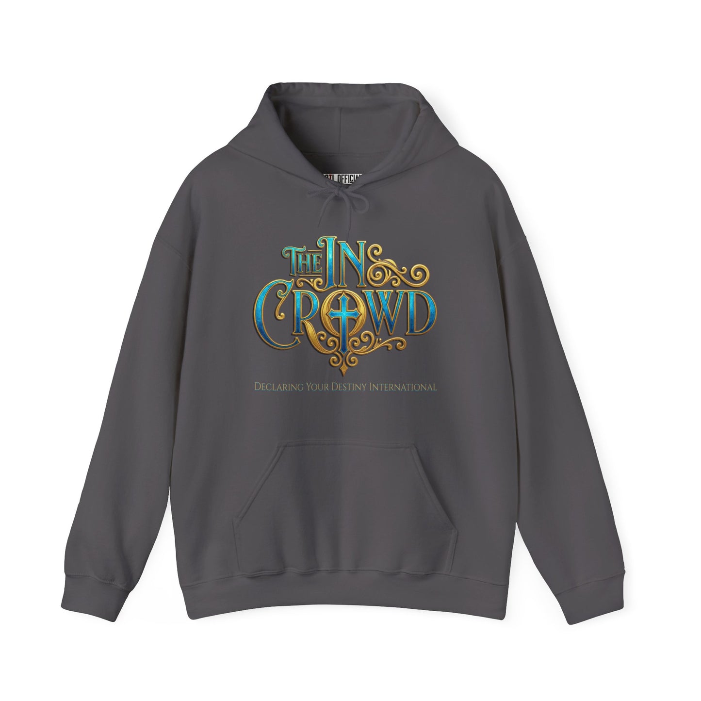 Ornate Blue and Gold The In Crowd DYD Unisex Heavy Blend™ Hooded Sweatshirt