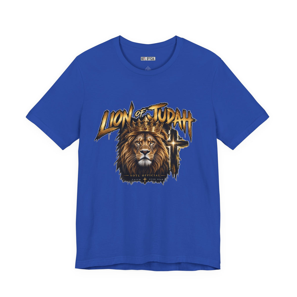 Lion of Judah — Faith Over Fear Christian T-shirt